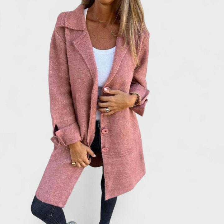 Maila | Long Casual Coat with Lapels