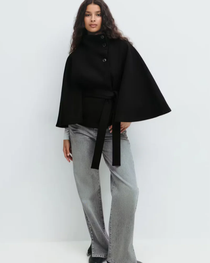 Belted Cape Jacket