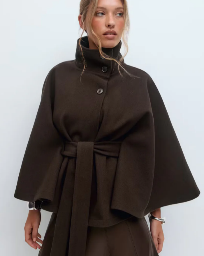 Belted Cape Jacket