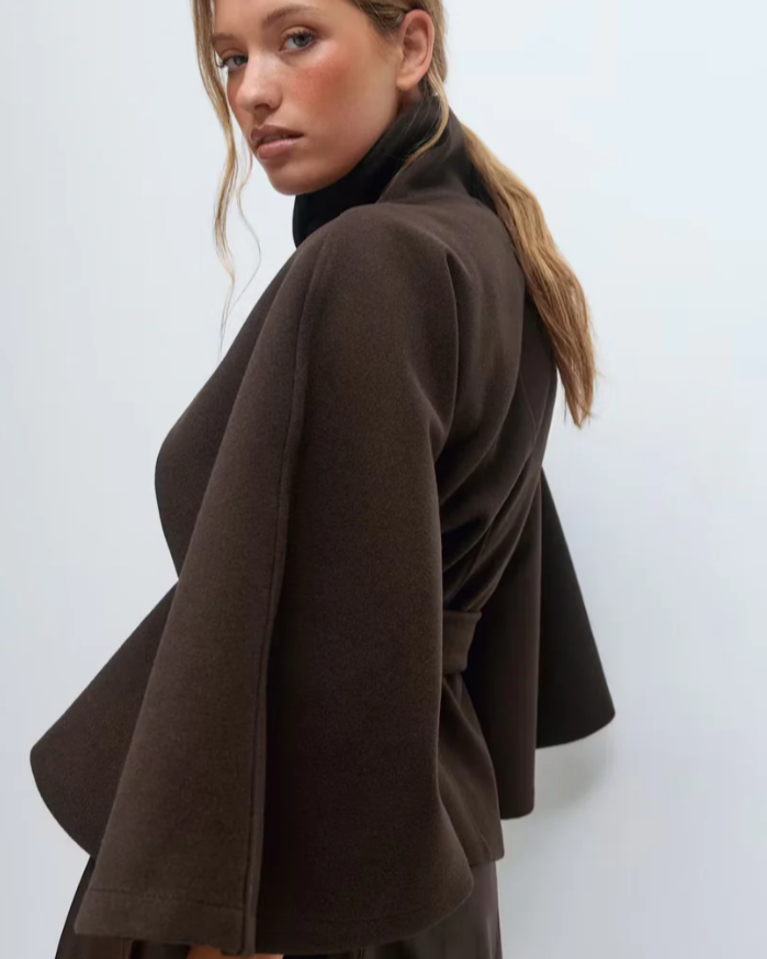 Belted Cape Jacket