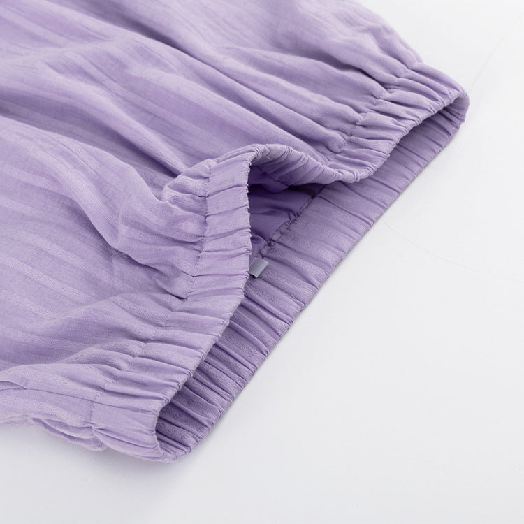 Yselia - Breezy Button-Up and Shorts Set