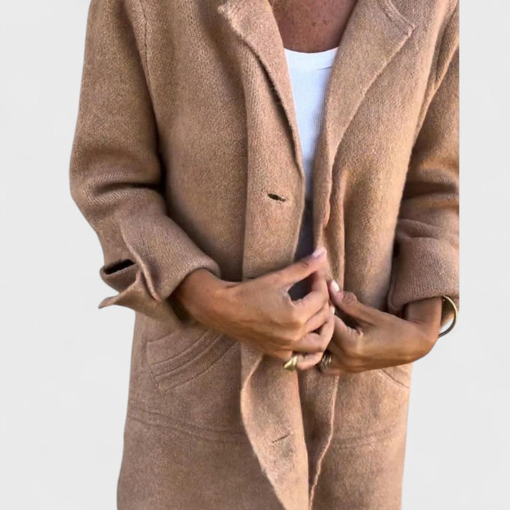 Maila | Long Casual Coat with Lapels