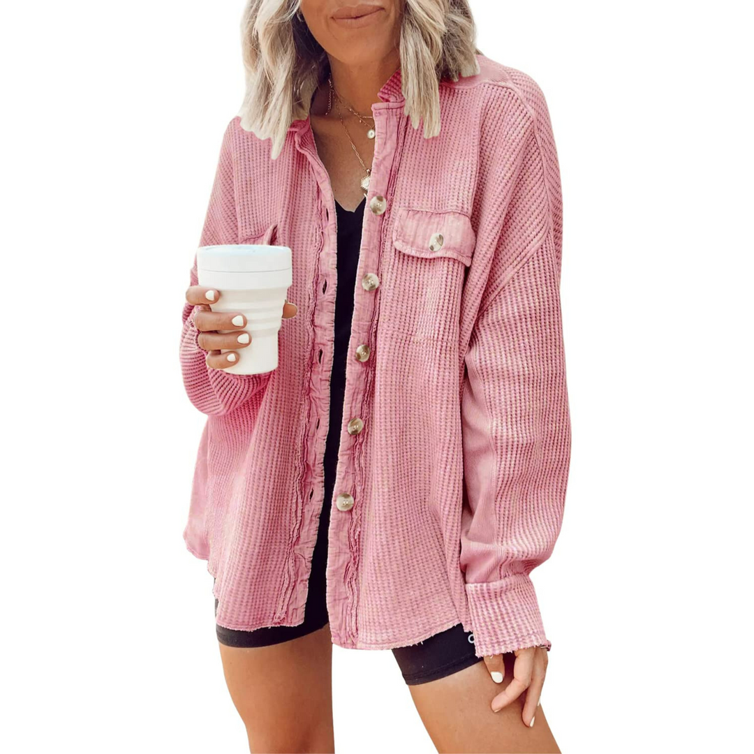 JASLENE™ – Cozy Button-Down Long Sleeve Jacket