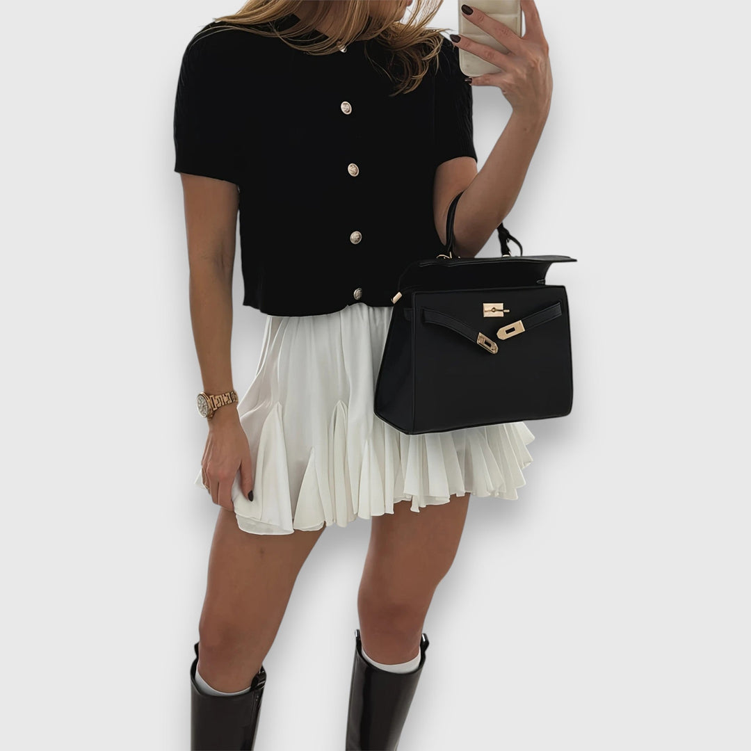 Liova – Short Cardigan with Buttons