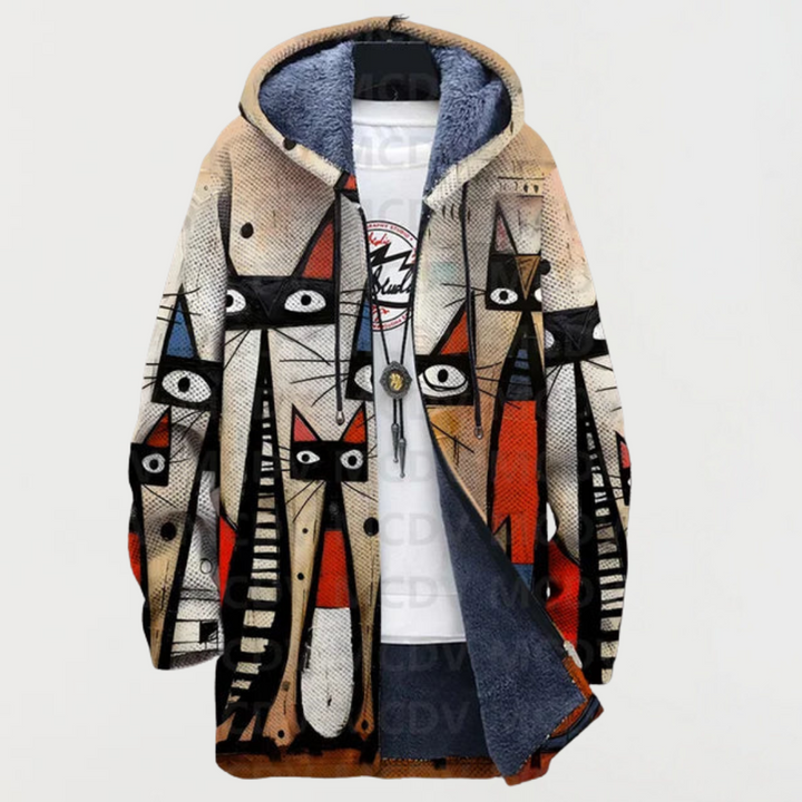 Cleo | Abstract Cat Hoodie