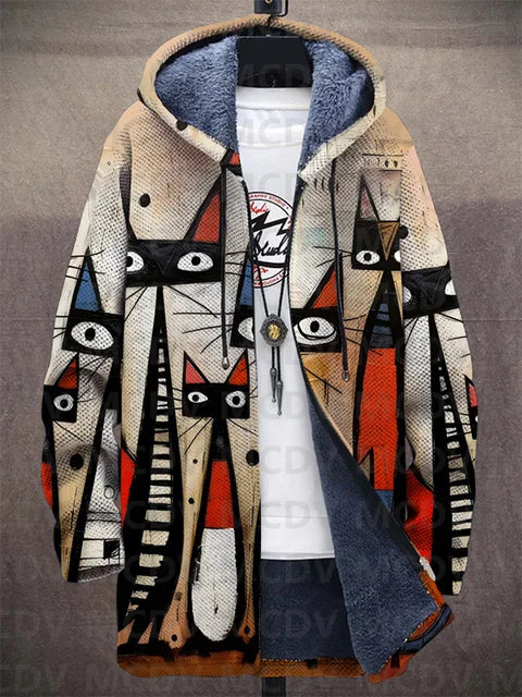 Filippa | Abstract Cats Hoodie
