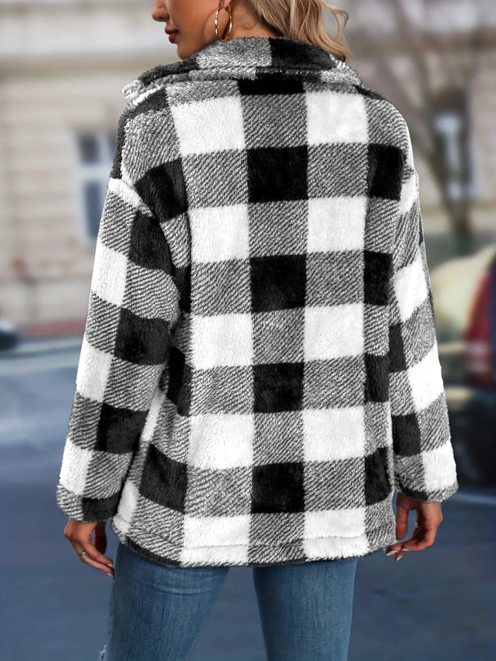 Carla | Stylish Casual Checked Jacket for All-Day Comfort