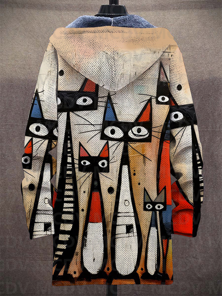 Filippa | Abstract Cats Hoodie