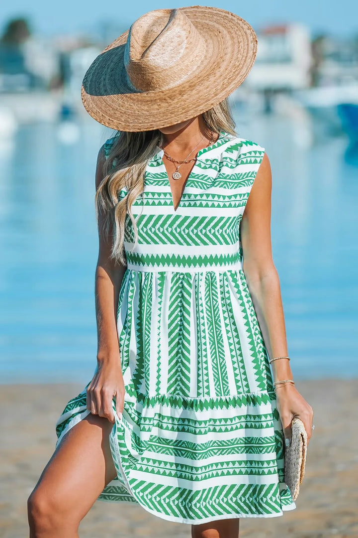 Katrina - Geometric Summer Dress